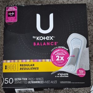 💙U by Kotex Balance Regular Ultra Thin Pads - Black & Yellow Packaging